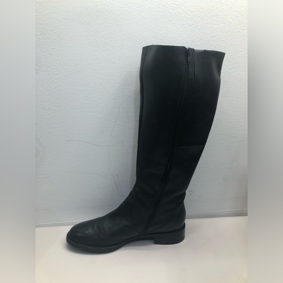 Ecco Women Black Hobart Leather Riding Knee High Boots 3 Buckle Sz 10.5 - Picture 5 of 9